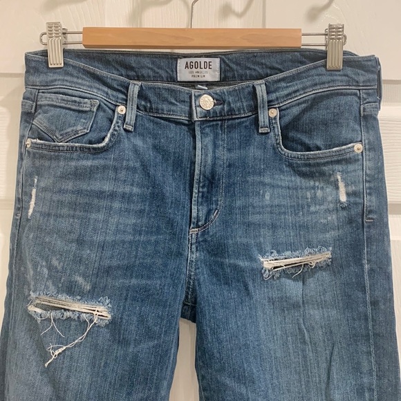 AGOLDE Sophie High Rise Skinny Distressed Jeans - Picture 6 of 16